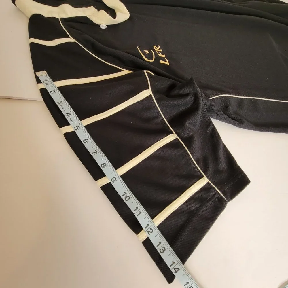 Live For Rugby Mens Retro Ireland S/S Rugby Jersey Size XL Black w/Beige - Picture 10 of 12